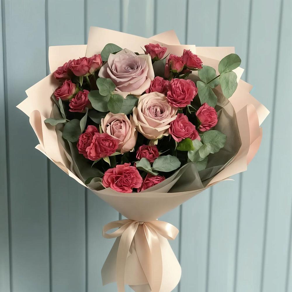 Букет цветов из: Гвоздики и Розы в Кевсале