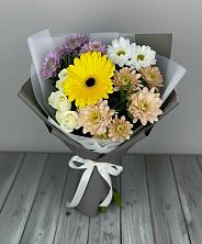 Букет цветов из:  Розы, Герберы и Хризантемы в Кевсале