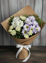 Букет цветов из:  Хризантемы и Розы в Кевсале