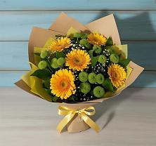 Букет цветов из:  Герберы и Хризантемы в Кевсале