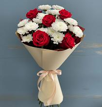 Букет цветов из:  Розы и Хризантемы в Кевсале