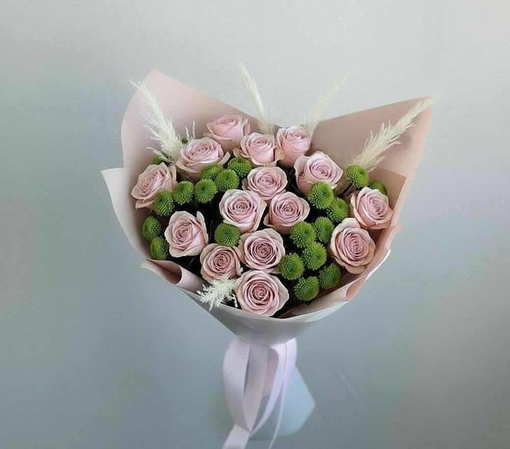 Букет цветов из: Розы и Хризантемы в Кевсале