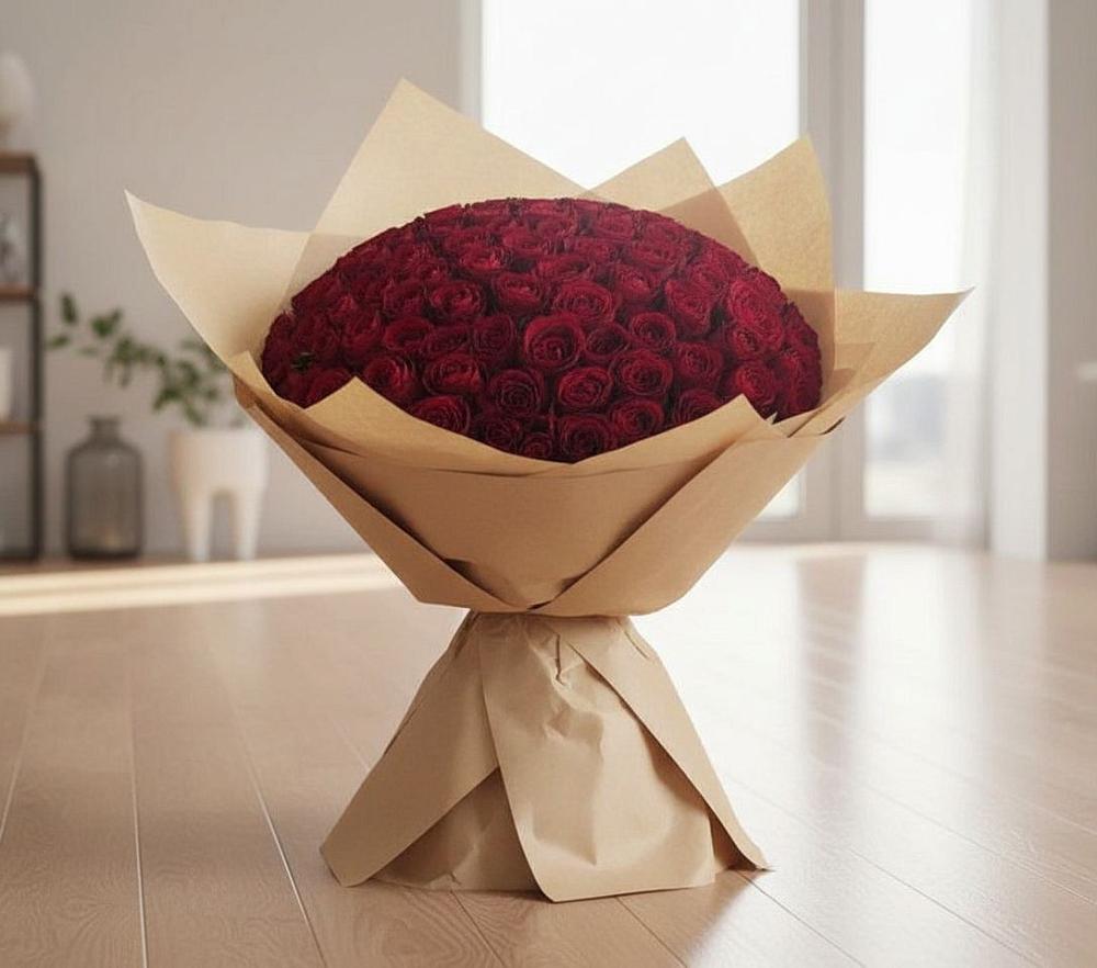 Букет 101 Красная роза в Кевсале