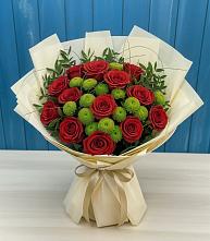 Букет цветов из:  Розы и Хризантемы в Кевсале