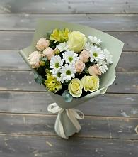 Букет цветов из:  Альстромерии, Розы и Хризантемы в Кевсале