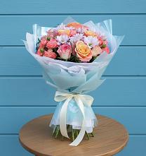 Букет цветов из:  Хризантемы и Розы в Кевсале