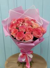 Букет 15 Розовых роз Равель #REPLACE_PRED# Кевсале